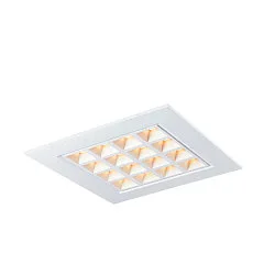 Plafondinbouwarmatuur LED PAVONO 600x600 UGR < 19, met Rooster IP20