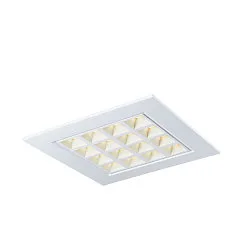 Plafondinbouwarmatuur LED PAVONO 600x600 UGR < 19, met Rooster IP20
