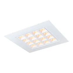 Plafondinbouwarmatuur LED PAVONO 620x620 UGR < 19, met Rooster IP20