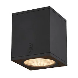 Plafondarmatuur voor buiten ENOLA SQUARE CCT IP 65, antraciet, transparant 