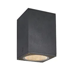 Plafondarmatuur voor buiten ENOLA SQUARE CCT IP 65, antraciet, transparant 