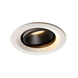 LED Ceiling recessed luminaire NUMINOS DL M, 2700K, IP20, rotatable / pivotable, 55°, 1460lm, UGR 21, white/black