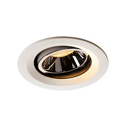 LED Ceiling recessed luminaire NUMINOS DL M, 2700K, IP20, rotatable / pivotable, 55°, 1550lm, UGR 18, white/chrome