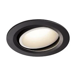 Plafondinbouwarmatuur NUMINOS DL L draaibaar, roteerbaar IP20, zwart, wit