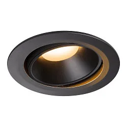 Plafondinbouwarmatuur NUMINOS DL XL draaibaar, roteerbaar IP20, zwart