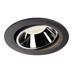 Plafondinbouwarmatuur NUMINOS DL XL draaibaar, roteerbaar IP20, chroom, zwart