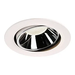 Plafondinbouwarmatuur NUMINOS DL XL draaibaar, roteerbaar IP20, chroom, wit