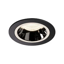 Plafondinbouwarmatuur NUMINOS DL M IP20, chroom, zwart
