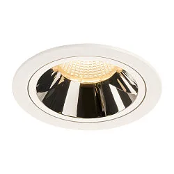 Plafondinbouwarmatuur NUMINOS DL L IP20, chroom, wit