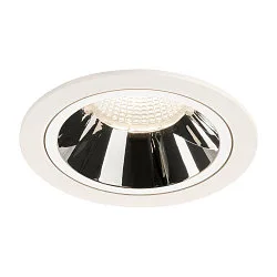 Plafondinbouwarmatuur NUMINOS DL L IP20, chroom, wit