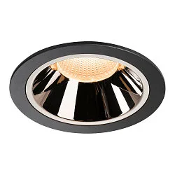LED Ceiling recessed luminaire NUMINOS DL XL, 2700K, IP20, 40°, 3400lm, UGR 18, black/chrome