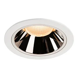 LED Ceiling recessed luminaire NUMINOS DL XL, 2700K, IP20, 20°, 3400lm, UGR 17, white/chrome