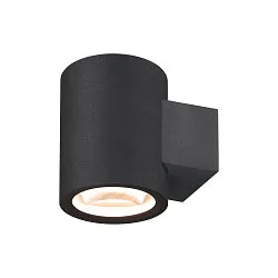 Wandarmatuur OCULUS UP/DOWN cilindrisch IP20, zwart dimbaar