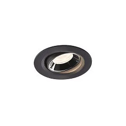 LED Ceiling recessed luminaire NUMINOS® MOVE XS, 4000K, 55°, black/chrome