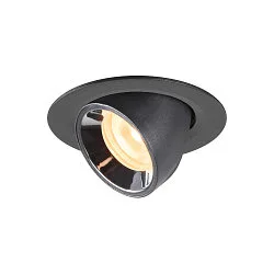 LED Ceiling recessed luminaire NUMINOS® GIMBLE XS, 3000K, 20°, black/chrome