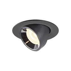 LED Ceiling recessed luminaire NUMINOS® GIMBLE XS, 4000K, 40°, black/chrome
