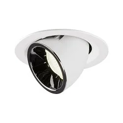 LED Ceiling recessed luminaire NUMINOS® GIMBLE M, 4000K, 55°, white/chrome