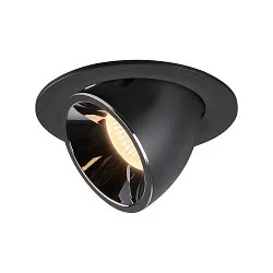 LED Ceiling recessed luminaire NUMINOS® GIMBLE L, 3000K, 20°, black/chrome