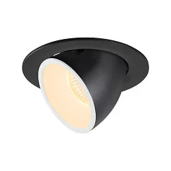 LED Ceiling recessed luminaire NUMINOS® GIMBLE L, 3000K, 40°, black/white