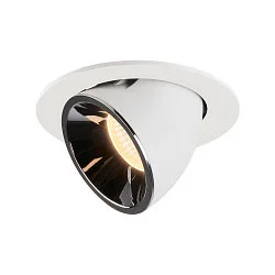 LED Ceiling recessed luminaire NUMINOS® GIMBLE L, 3000K, 55°, white/chrome