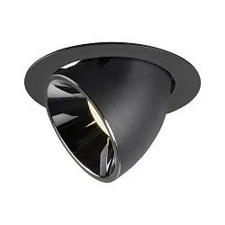 LED Ceiling recessed luminaire NUMINOS® GIMBLE XL, 4000K, 55°, black/chrome
