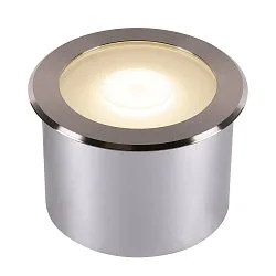 Vloerinbouwarmatuur DASAR FLAT 120 EL rond, begaanbaar, slagvast IP65/IP67, rvs 