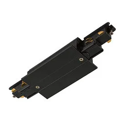 3-fase lengteconnector S-TRACK PHASE & DALI ingebouwde versie, DALI aanstuurbaar, met voedermogelijkheid, zwart