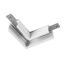 L-connector TRACK 48V standaard, mechanisch, links, wit
