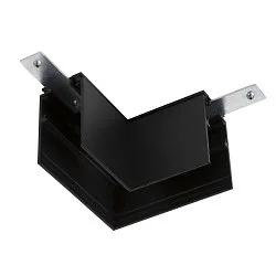 L-connector TRACK 48V mechanisch, rechts, diep, zwart
