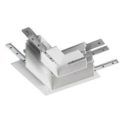 L-connector TRACK 48V mechanisch, links, wit