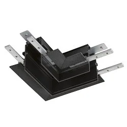 L-connector TRACK 48V mechanisch, rechts, zwart