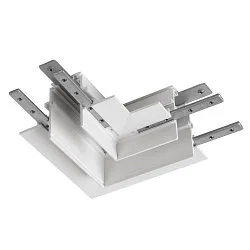 L-connector TRACK 48V mechanisch, rechts, wit