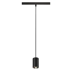 pendant luminaire NUMINOS® XS TRACK 48V DALI controllable IP20, chrome, black dimmable
