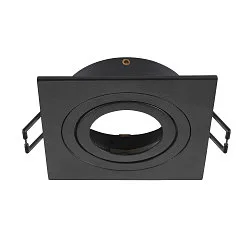 Verzonken plafondring NEW TRIA® 75 vierkant, zwart