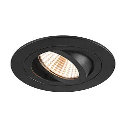 Plafondinbouwarmatuur NEW TRIA® 75 rond IP20, zwart dimbaar