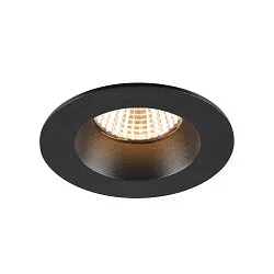 Plafondinbouwarmatuur NEW TRIA® 68 rond IP20 / IP65, zwart dimbaar