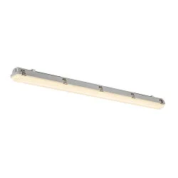 Armatuur voor vochtige ruimten WATERPROOF V 1200 DALI DALI aanstuurbaar, slagvast IP66, grijs dimbaar