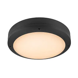 Wand- en plafondarmatuur OUTDOOR BULKHEAD V 360 HF met sensor, CCT Switch, slagvast, schakelbaar IP65, zwart, gelakt 