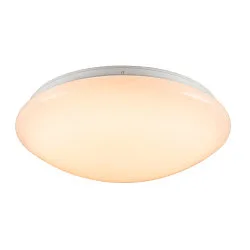 wall and ceiling luminaire SURFACE V 390 HF with sensor, CCT Switch, switchable, multipower, cambered, wired through IP44