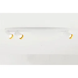 Plafondarmatuur KAMI 3-vlams GU10 IP20, goud, wit