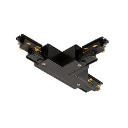 3-fase T-connector S-TRACK PHASE & DALI opbouwversie, DALI aanstuurbaar, aarde links, codeerbaar, zwart