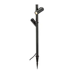 Armatuur met grondpen HELIA SLIM POLE DOUBLE IP65, zwart