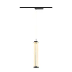1-fase pendelarmatuur QUIMERA PHASE cilindrisch IP20, zwart dimbaar
