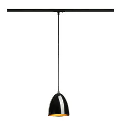 1-fase pendelarmatuur PARA CONE 14 GU10 IP20, zwart dimbaar