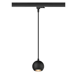3-fase pendelarmatuur LIGHT EYE® 90 down, baalvormig GU10 IP20, zwart mat dimbaar