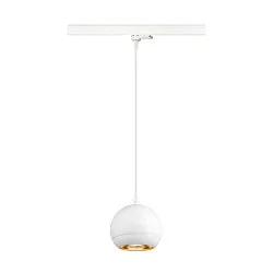 3-fase pendelarmatuur LIGHT EYE® 150 down, baalvormig GU10 IP20, wit mat dimbaar