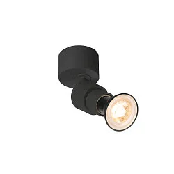 Wand- en plafondarmatuur PURI 2.0 BASIC STANDARD standaard, rond GU10 IP20, zwart dimbaar