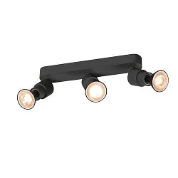wall and ceiling luminaire PURI 2.0 BASIC LONG round, long GU10 IP20, black dimmable