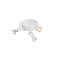 Wand- en plafondarmatuur PURI 2.0 BASIC 3-vlams GU10 IP20, wit dimbaar