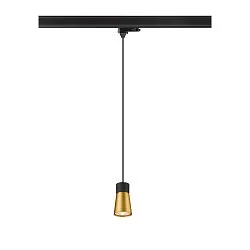 3-fase pendelarmatuur PURI 2.0 - CONE conisch GU10 IP20, zwart dimbaar